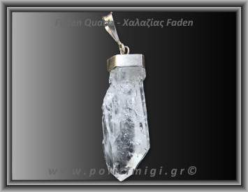 Χαλαζίας Διάφανος Faden Μενταγιόν 7,18gr 4,1cm