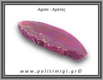 Αχάτης Φούξια Φέτα 122gr 10,5x3,5cm