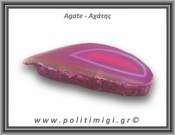 Αχάτης Φούξια Φέτα 144gr 10x4cm