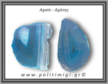 Αχάτης Μπλε Φέτα 136-140gr 7-9cm