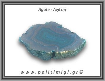 Αχάτης Μπλε Φέτα 157,63gr 8x7cm