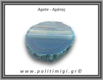 Αχάτης Μπλε Φέτα 164gr 7,5x6,5cm