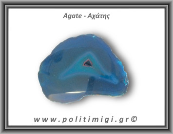 Αχάτης Μπλε Φέτα 187gr 8x6cm