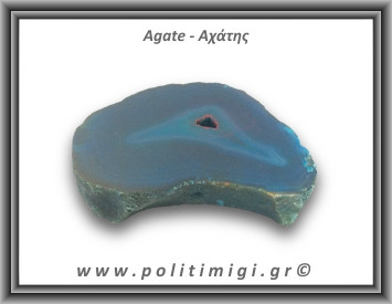 Αχάτης Μπλε Φέτα 187gr 8x6cm