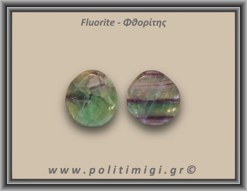 Φθορίτης Πράσινος Μωβ Palm Stone 32-34gr 4cm