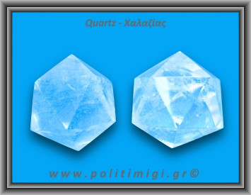 Χαλαζίας Διάφανος Πολυεδρικό Πρίσμα 116-120gr 4,2cm