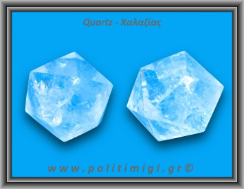 Χαλαζίας Διάφανος Πολυεδρικό Πρίσμα 116-120gr 4,2cm