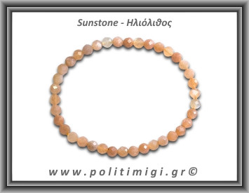 Ηλιόλιθος Ταγιέ Βραχιόλι 5mm