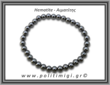ΑΑ-Αιματίτης Βραχιόλι Men 6mm