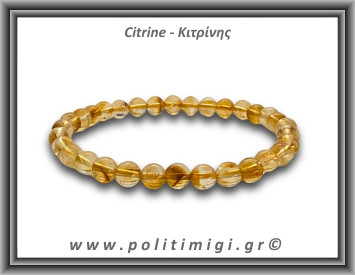 Κιτρίνης Βραχιόλι 6mm