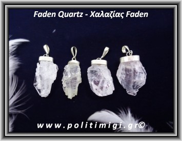 Χαλαζίας Faden Μενταγιόν 010 6,6gr 3,5cm Ασήμι 925
