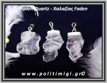 Χαλαζίας Faden Μενταγιόν 022 8,9gr 3cm Ασήμι 925