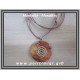 ΩΨ-Μοκαΐτης Ντόνατ Μενταγιόν Σπείρα 001 28-33gr 5cm με Λιλά Δερμάτινο Κορδόνι Donut
