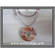 Μοκαΐτης Ντόνατ Μενταγιόν Σπείρα 007 28-33gr 5cm με Λιλά Δερμάτινο Κορδόνι Donut