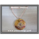 Μοκαΐτης Ντόνατ Μενταγιόν Σπείρα 008 28-33gr 5cm με Ροζ Δερμάτινο Κορδόνι Donut