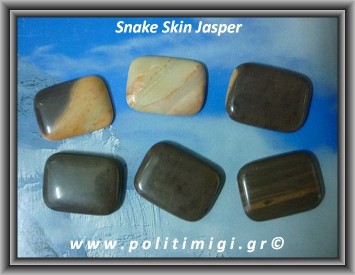 Ίασπις Snake Skin Καμπουσόν Ορθογώνιο 1,9-2,4gr 20x15x3-4mm