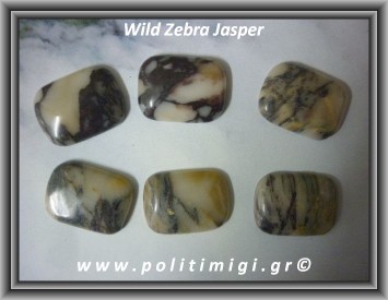 Ίασπις Wild Zebra Καμπουσόν Ορθογώνιο 2,3-2,4gr 20x15x4mm