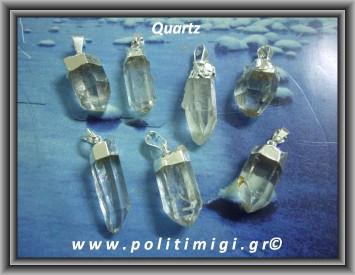 Χαλαζίας Διάφανος Μενταγιόν Ράβδος 3,1-5gr 2-3cm Plated