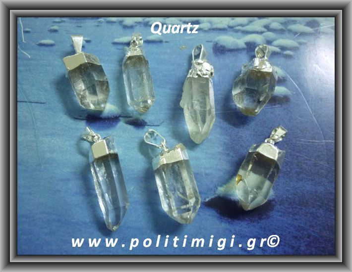 Χαλαζίας Διάφανος Μενταγιόν Ράβδος 3,1-5gr 2-3cm Plated