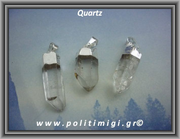Χαλαζίας Διάφανος Μενταγιόν Ράβδος 3,1-5gr 2-3cm Plated
