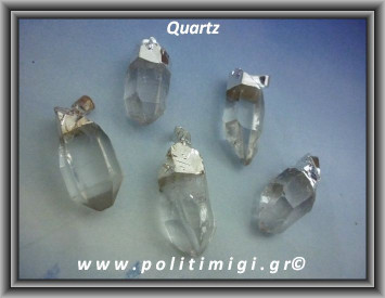 Χαλαζίας Διάφανος Μενταγιόν Ράβδος 5,1-7gr 2,6-3cm Plated