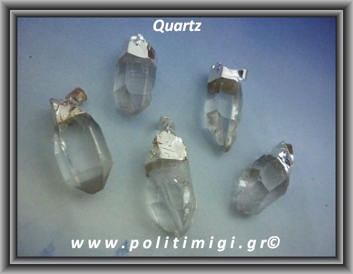 Χαλαζίας Διάφανος Μενταγιόν Ράβδος 5,1-7gr 2,6-3cm Plated