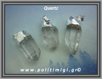 Χαλαζίας Διάφανος Μενταγιόν Ράβδος 5,1-7gr 2,6-3cm Plated