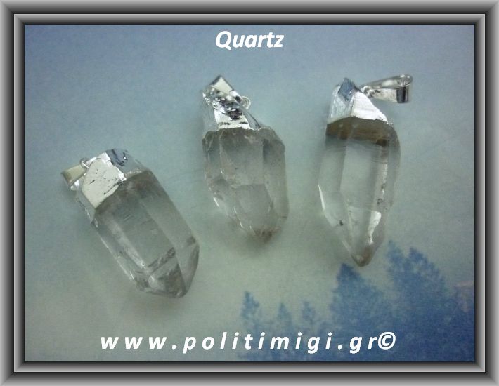 Χαλαζίας Διάφανος Μενταγιόν Ράβδος 5,1-7gr 2,6-3cm Plated