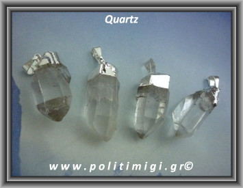 Χαλαζίας Διάφανος Μενταγιόν Ράβδος 7,1-9gr 2,8-3,2cm Plated