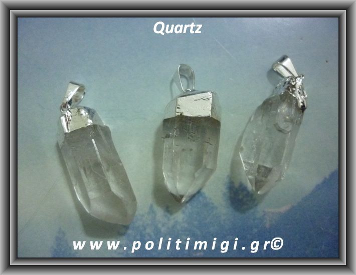 Χαλαζίας Διάφανος Μενταγιόν Ράβδος 7,1-9gr 2,8-3,2cm Plated