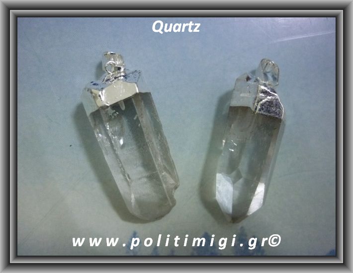 Χαλαζίας Διάφανος Μενταγιόν Ράβδος 9,1-10gr 3,5-3,7cm Plated